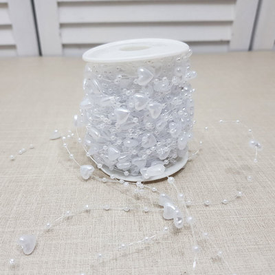 스파클링비즈(하트진주)-화이트