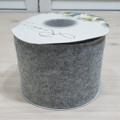 <특가>샤넬리본 80mm-grey(5yd)