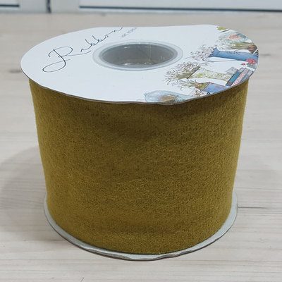 <특가>샤넬리본 80mm-olive(5yd)