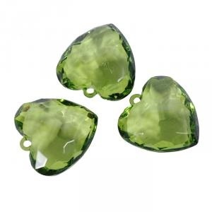 비즈 1 - 카키 하트(가로 약 4.5cm, 세로 약 4.7cm) 